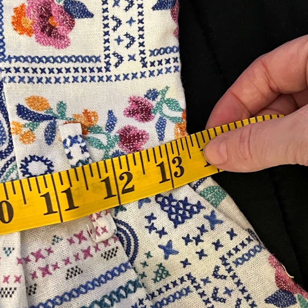 Caroline Constas Linen Blend Patchwork Floral Rom… - image 6